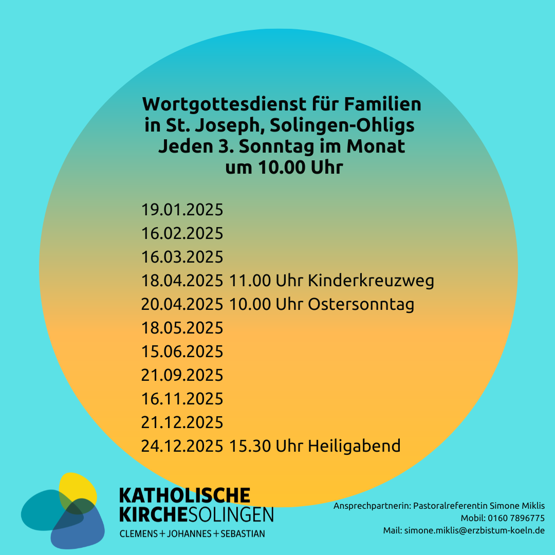 Wortgottesdienst für Familien in St. Sebastian 2025